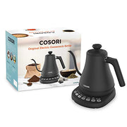 COSORI CO108-NK Electric Gooseneck 0.8L 5 Variable Presets Pour Over Kettle & Coffee Kettle, 100% Stainless Steel Inner Lid & Bottom, Matte Black